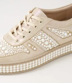 Quara Nude Shimmer Multi Sneakers -Lynx Shoes Shop TO13420KKXHG 6