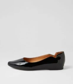 Shaffer Black Patent Leather Flat Shoes