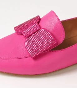 Sanne Fuchsia Jewels Leather Loafers -Lynx Shoes Shop TO13434PAO2I 6