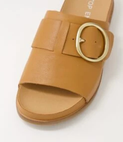 Tuzla Dark Tan Leather Slides -Lynx Shoes Shop TO13441TAOLE 5