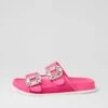 Toastey Hot Pink Leather Mesh Slides -Lynx Shoes Shop TO13442PBU73 2