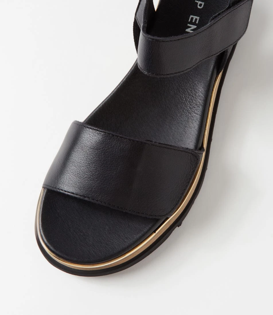 Ulissa Black Leather Sandals 6 Ulissa Black Leather Sandals - Image 4