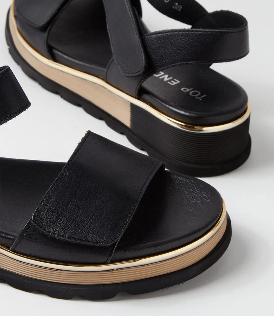 Ulissa Black Leather Sandals 7 Ulissa Black Leather Sandals - Image 5