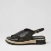 Ulrika Black Lizard Leather Sandals -Lynx Shoes Shop TO13449BLA95 2