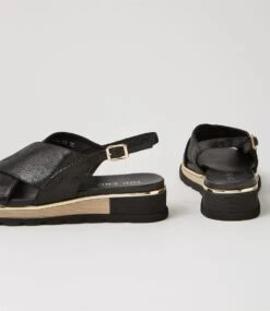 Ulrika Black Lizard Leather Sandals 11 Ulrika Black Lizard Leather Sandals -Lynx Shoes Shop TO13449BLA95 6