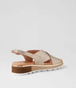 Ulrika Champagne Lizard Leather Sandals 9 Ulrika Champagne Lizard Leather Sandals -Lynx Shoes Shop TO13449N7495 4