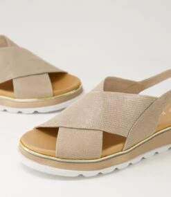 Ulrika Taupe Lizard Leather Sandals 11 Ulrika Taupe Lizard Leather Sandals -Lynx Shoes Shop TO13449NGV95 6