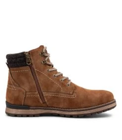 Thatcher Tan Lace Up Boots -Lynx Shoes Shop UN10088TANPY 5