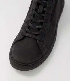 Kelly Black Nubuck Pu Lace Up Boots 10 Kelly Black Nubuck Pu Lace Up Boots -Lynx Shoes Shop UN10099BLAPY 5