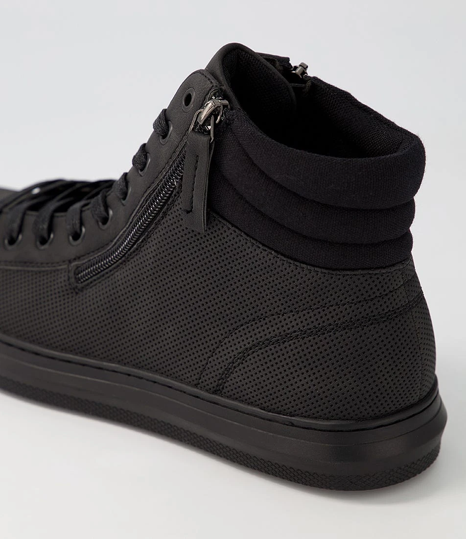 Kelly Black Nubuck Pu Lace Up Boots 7 Kelly Black Nubuck Pu Lace Up Boots - Image 5